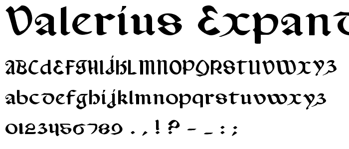 Valerius Expanded font